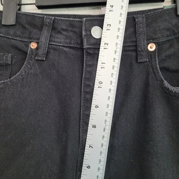 Wild Fable Womens Straight Baggy Jeans 8 Black Denim Distressed High-Rise NEW - Picture 5 of 9